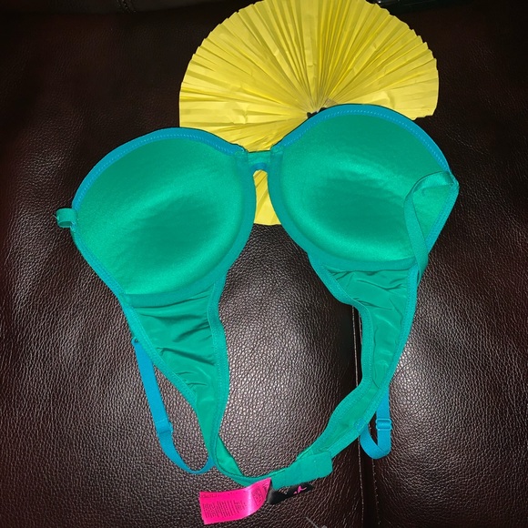 LA SenZa Flattering On Trend Green Color Pop Bra Size 36B - Picture 3 of 10